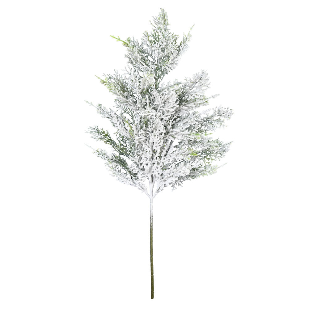 Vickerman 27” Snowy Cedar Spray - FJ192004