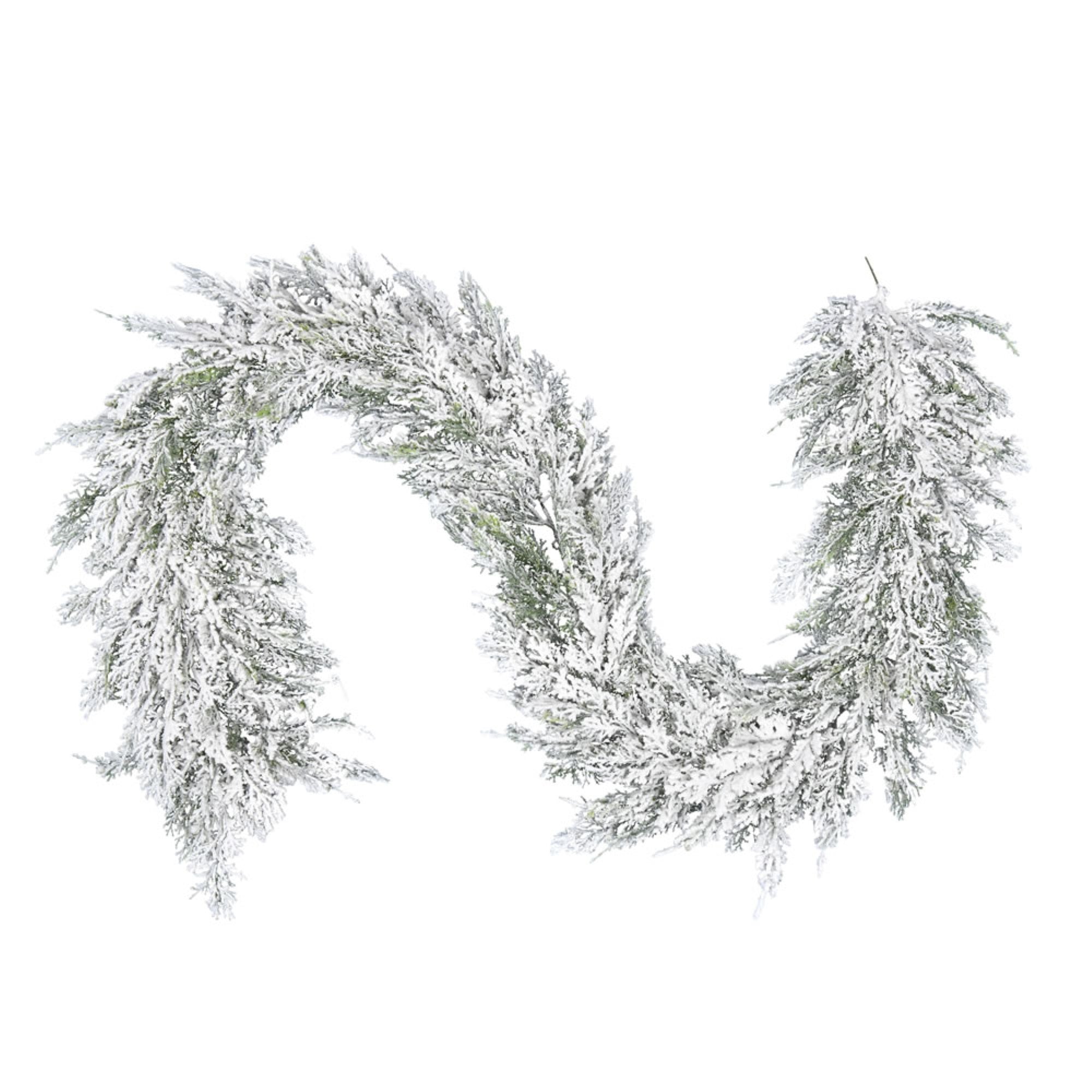 75” Cedar Snowy Garland