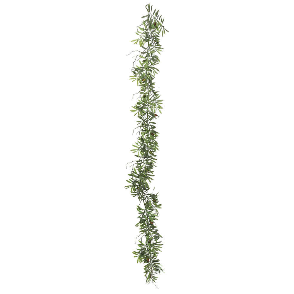 Vickerman 6' Green Olive Hill Garland - FK171202