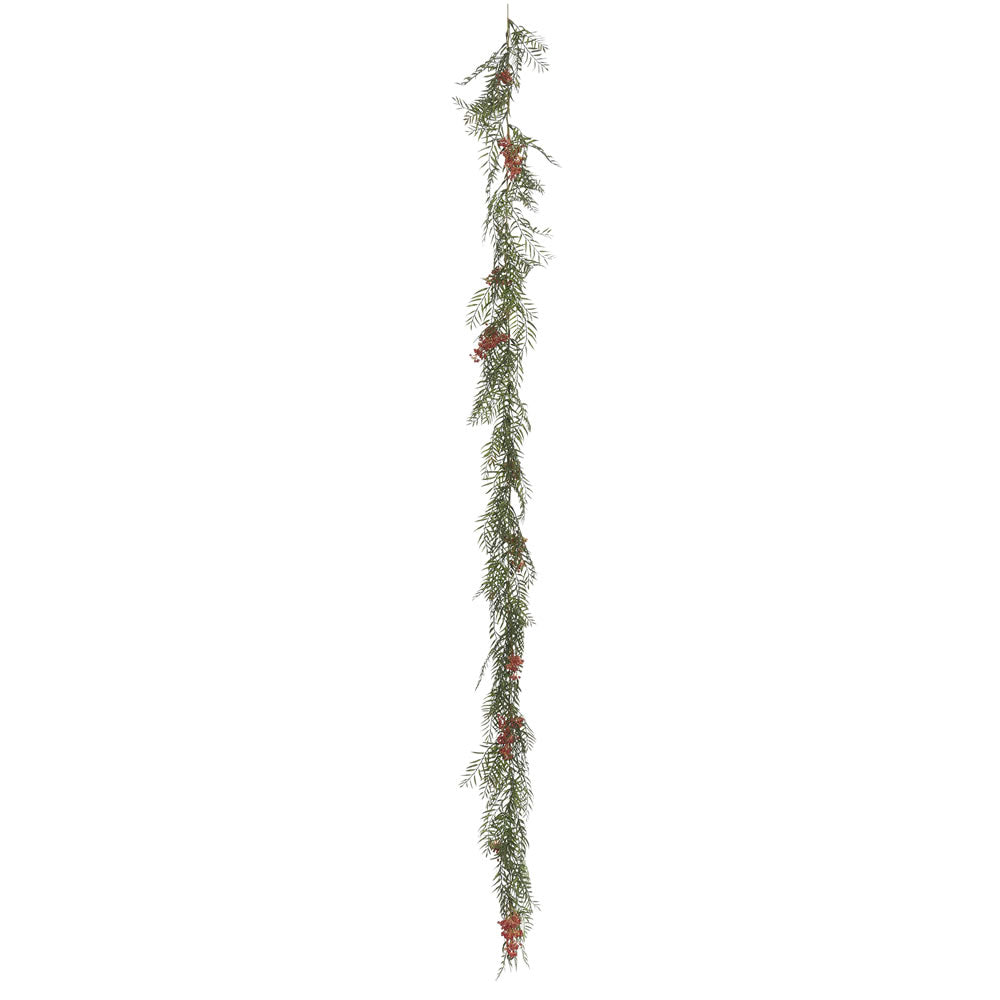 Vickerman 6' Green Brazil Berry/Leaf Garland - FK171502