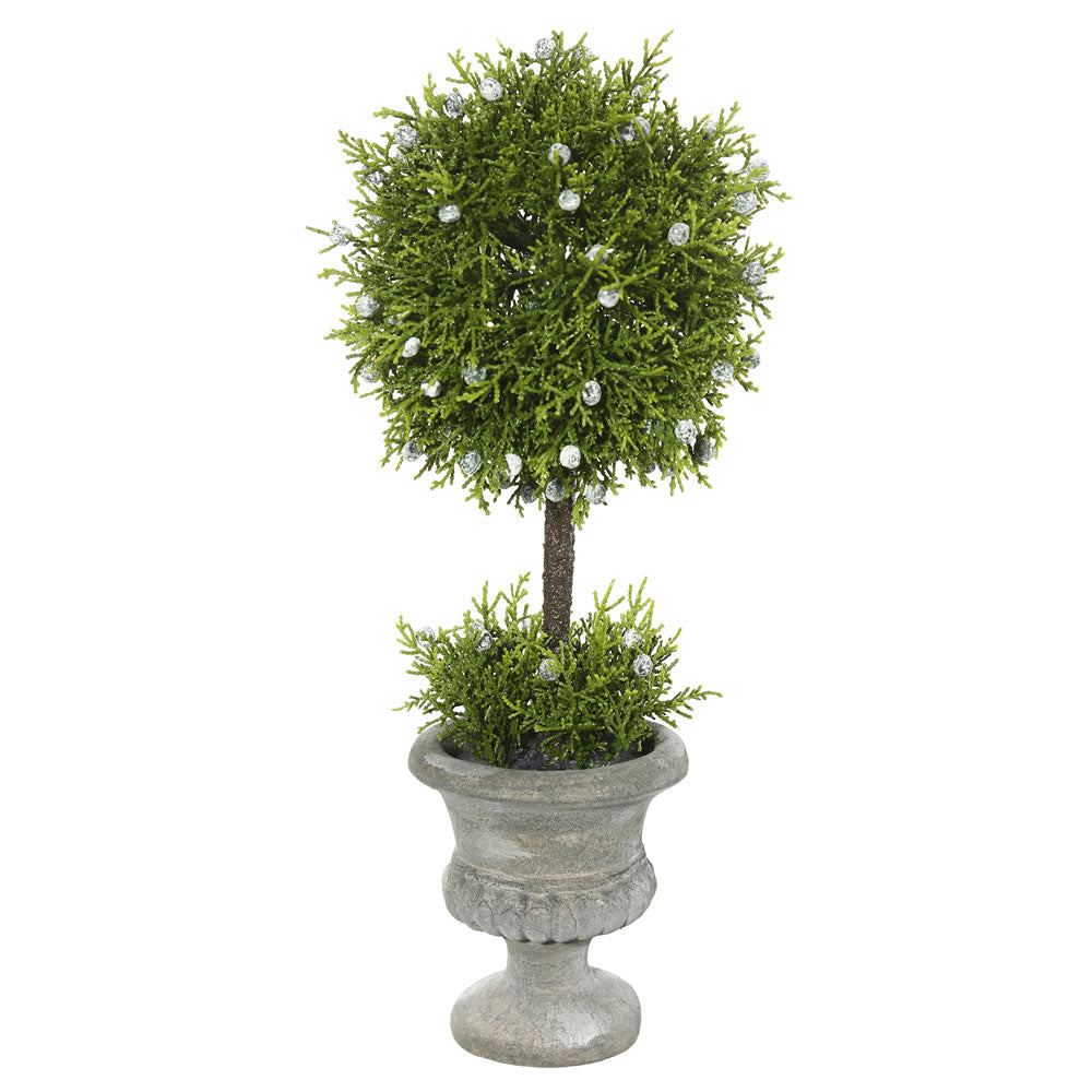 Vickerman 15″ Oregon Juniper Topiary In Container - FK172501