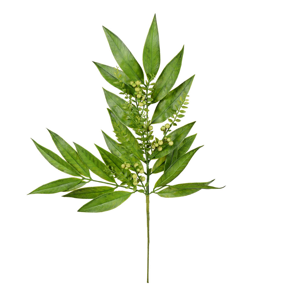 Vickerman 23” Grn Willow White Berries Spray 3/Pk - FK180201