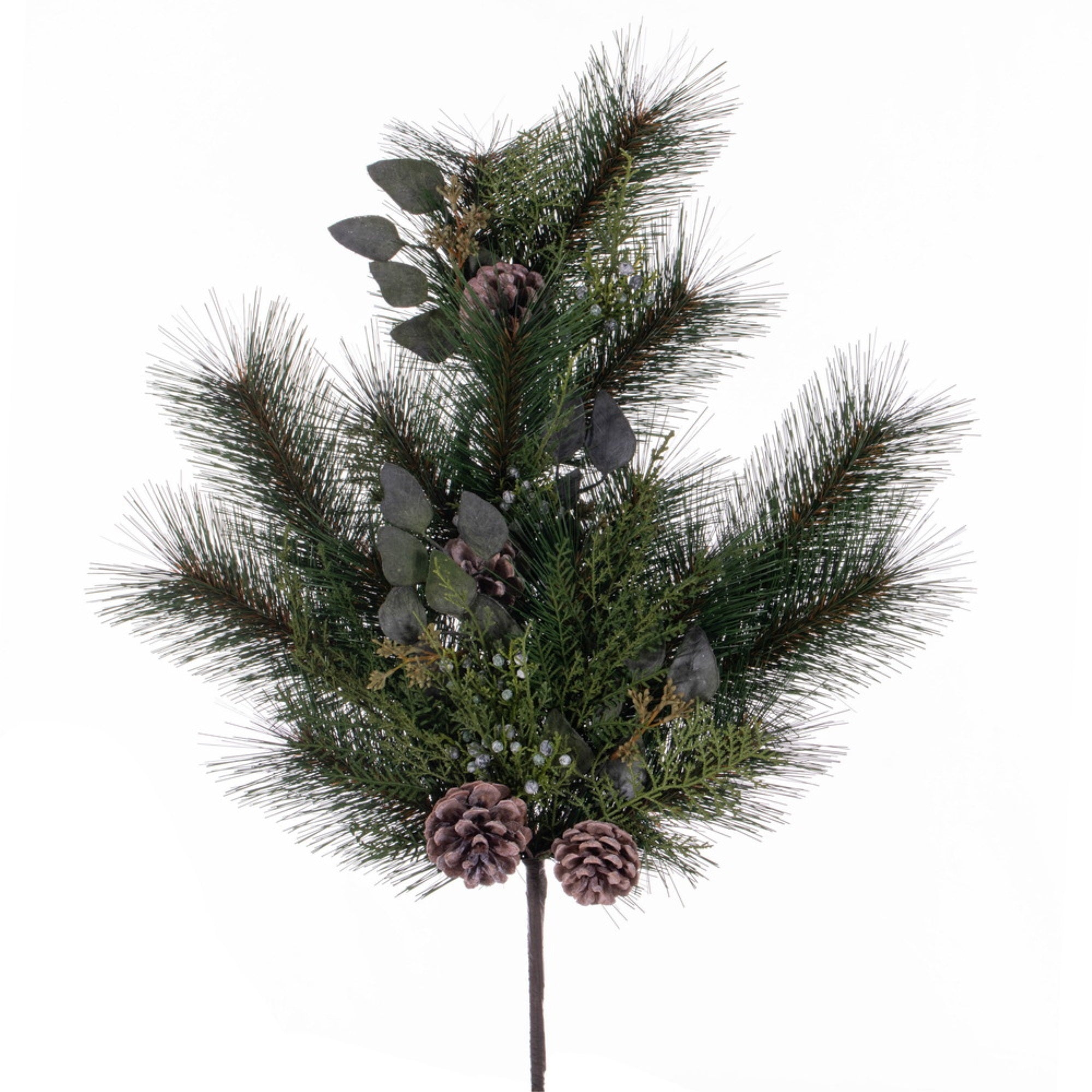 26” Mixed Foliage w/Pinecone Spray