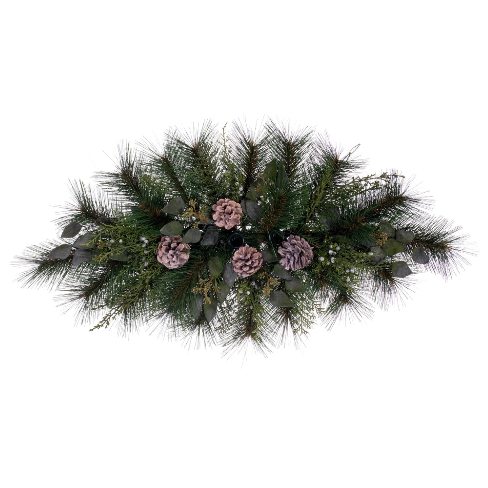30” Mixed Foliage w/Pinecone Cndle Hlder
