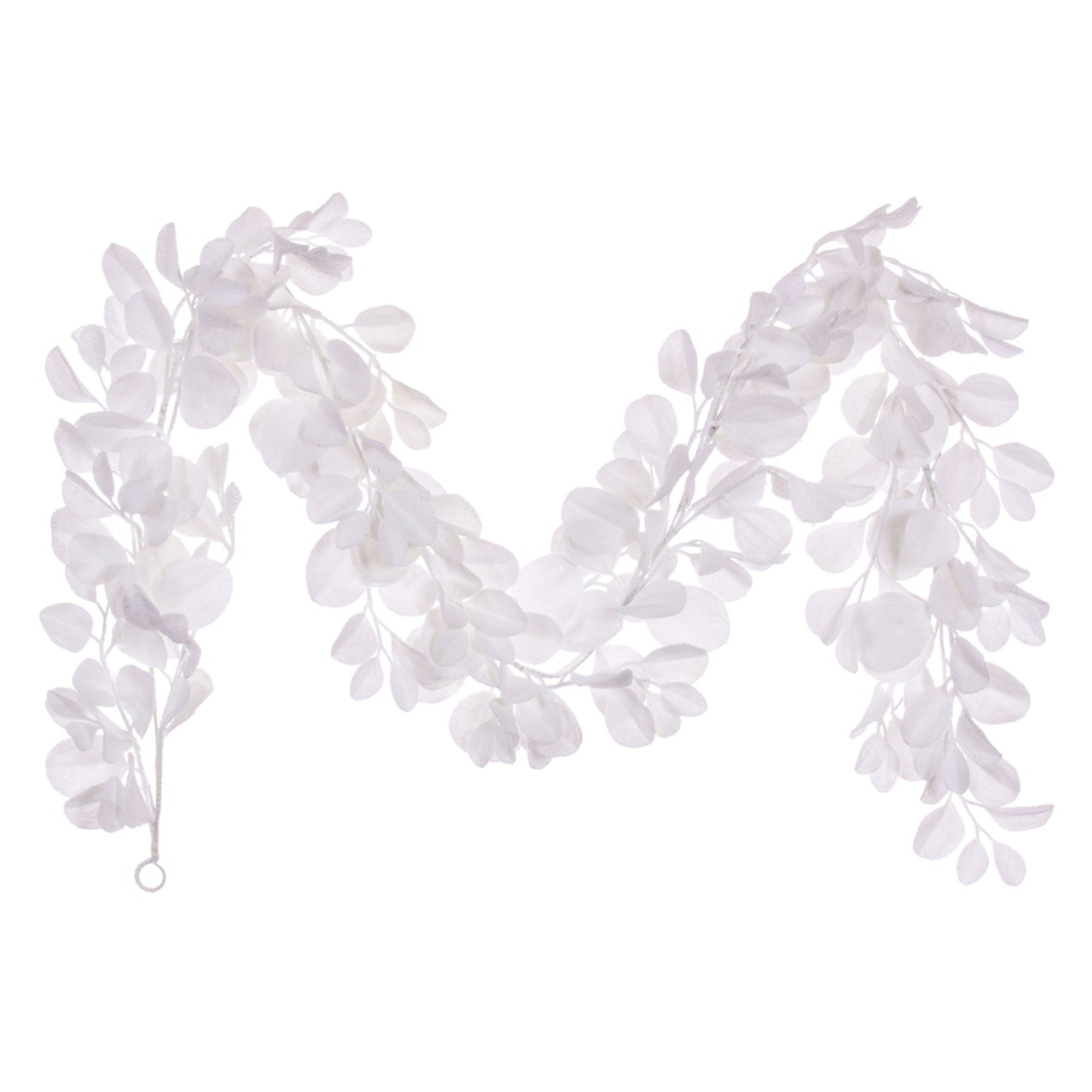 6' White Dogwood Snowy Garland
