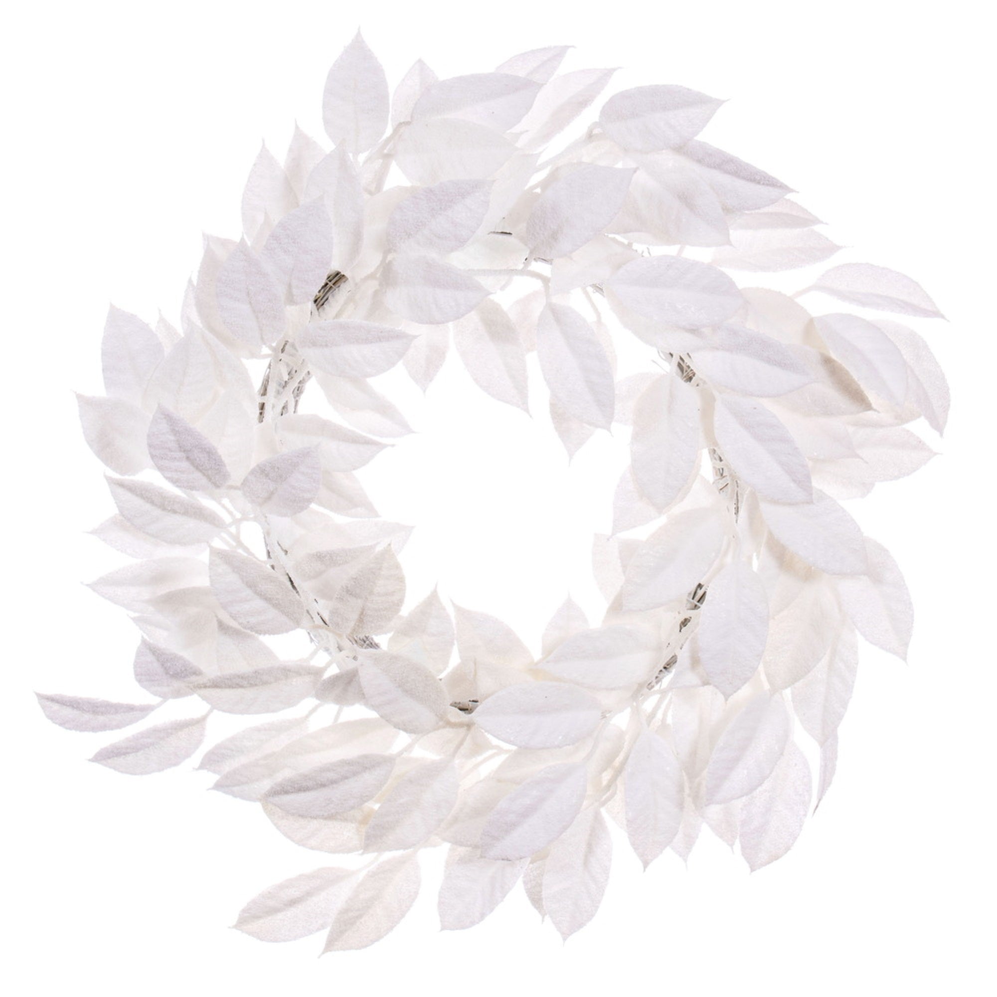 24” White Gardenia Snowy Wreath