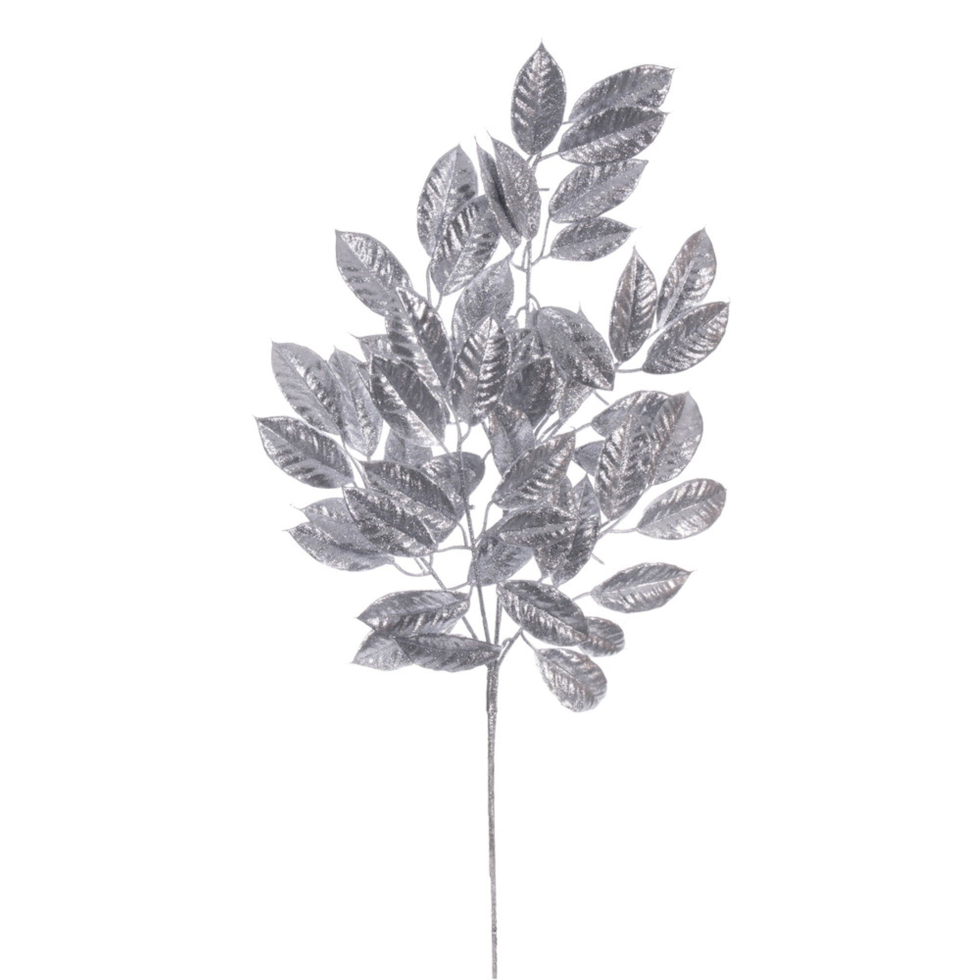 Vickerman 31” Silver Artificial Gardenia Glitter Spray 2 per bag.