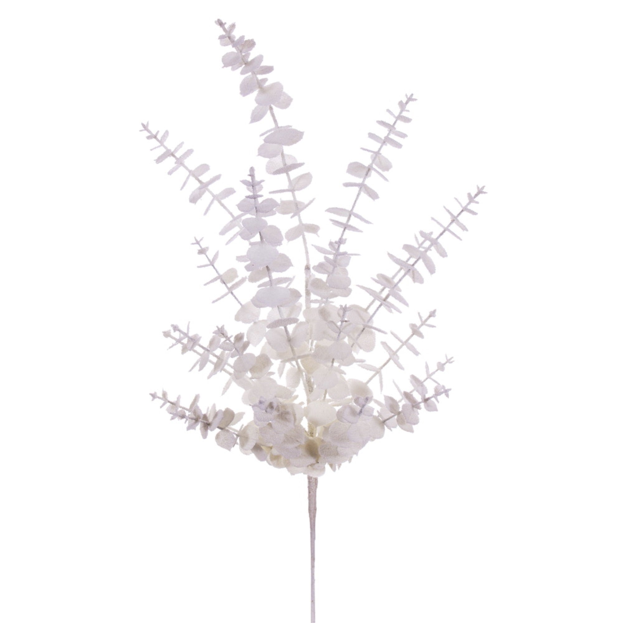 Vickerman 28” White Artificial Eucalyptus Snowy Spray 2 per bag.
