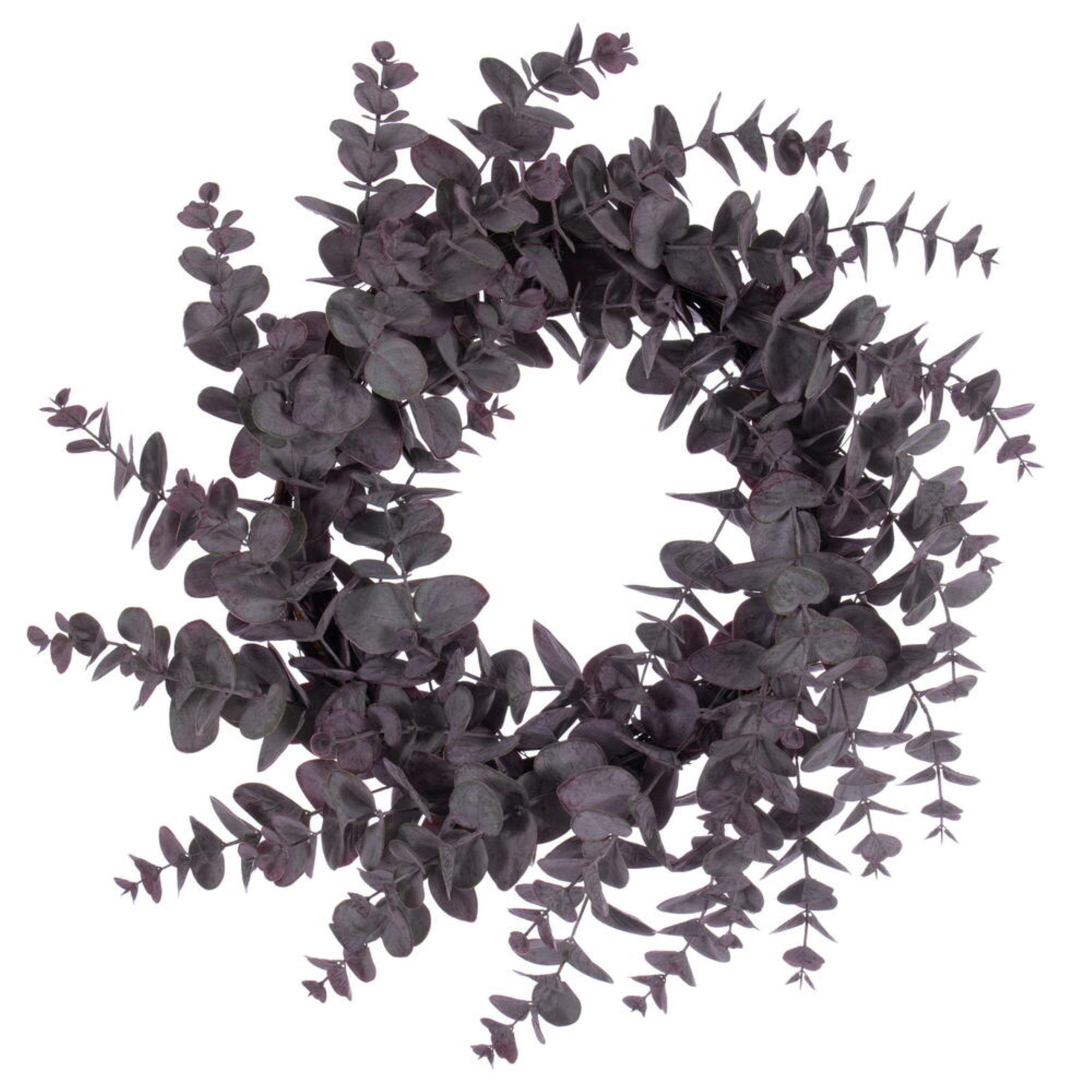 24″ Burgundy Spiral Eucalyptus Wreath