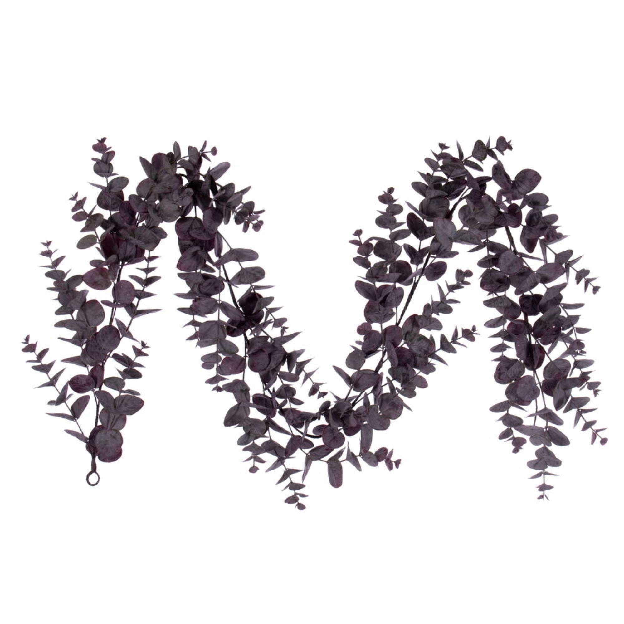 6' Burgundy Spiral Eucalyptus Garland