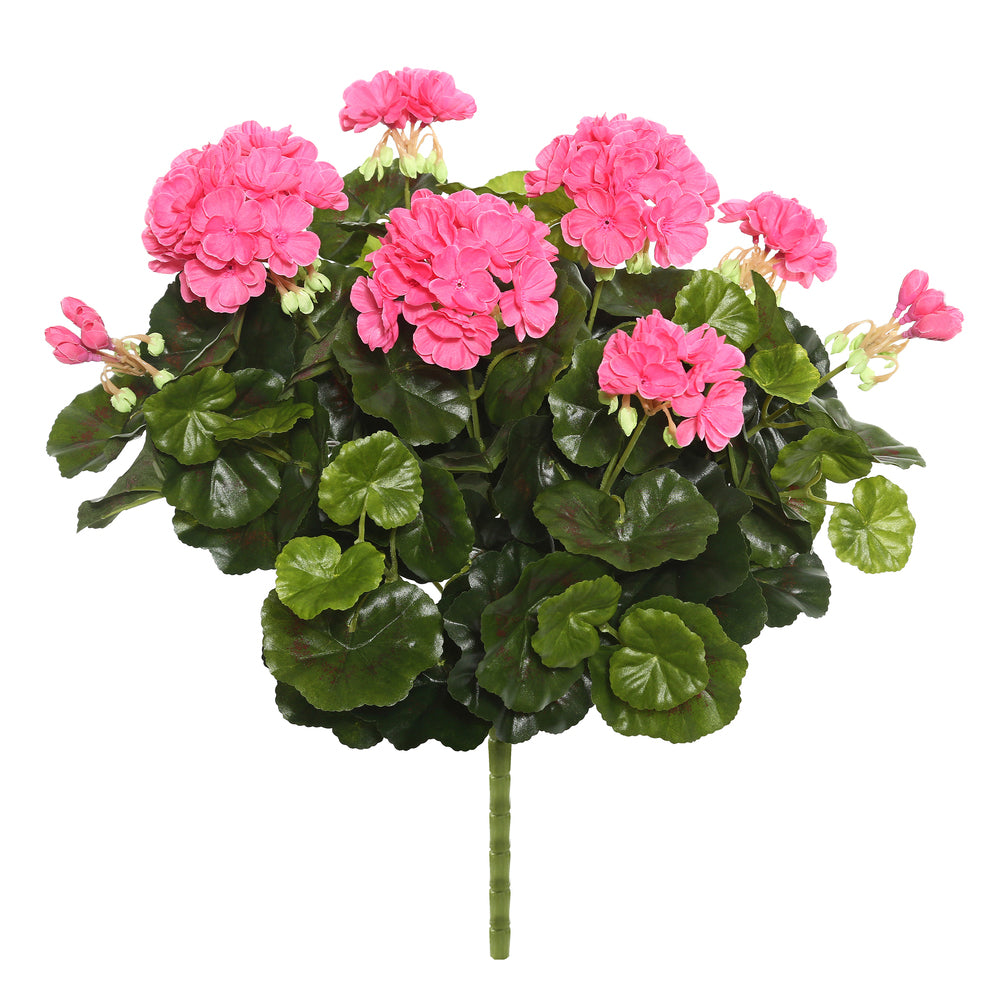 Vickerman 17.5″ Pink Geranium Bush - FL170403