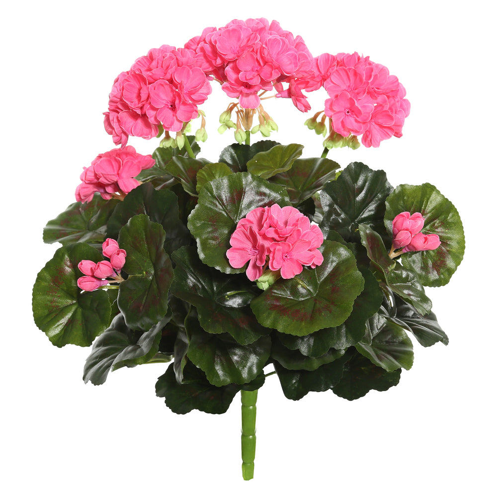 Vickerman 15.25″ Pink Geranium Bush - FL170501