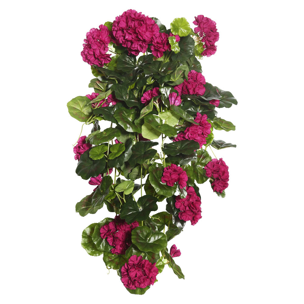 Vickerman 29″ Purple Geranium Hanging Bush - FL170801