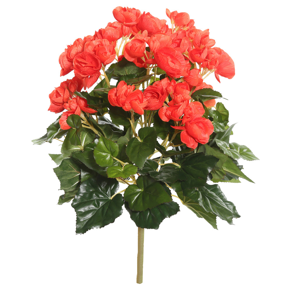 Vickerman 15.25″ Orange Begonia Bush - FL170901