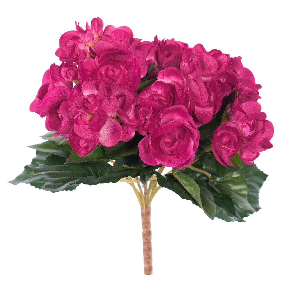 Vickerman 15.25″ Hot Pink Begonia Bush - FL170903