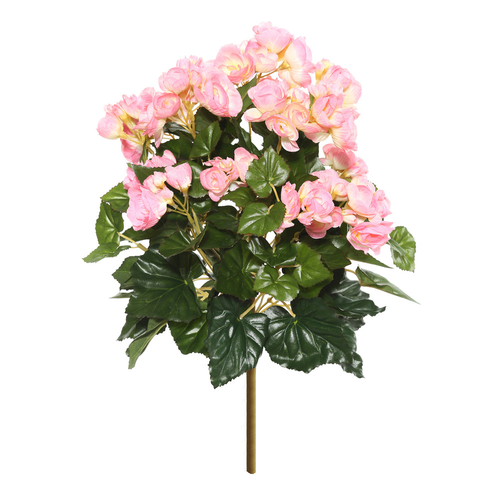 Vickerman 15.25″ Lt Pink Begonia Bush - FL170904