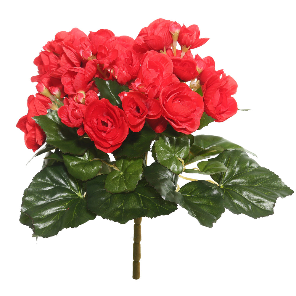 Vickerman 9.5″ Red Begonia Bush - FL171002