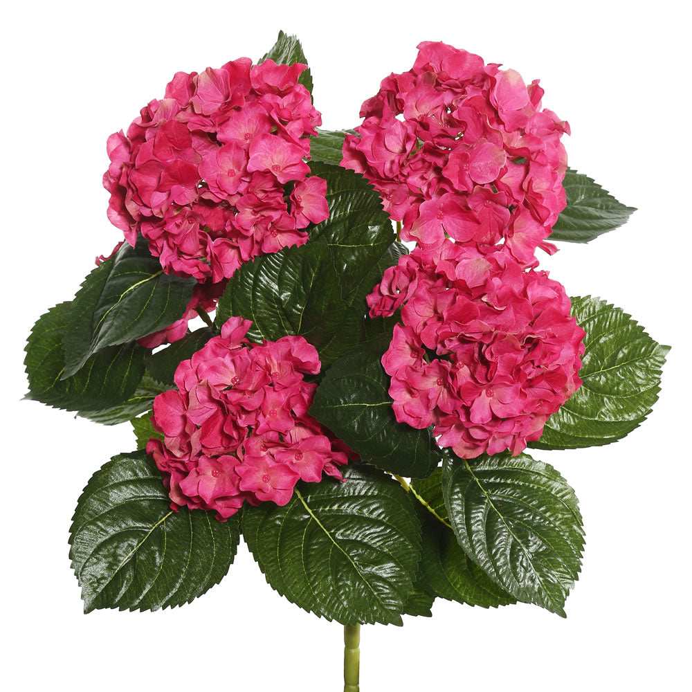 Vickerman 17.5″ Hot Pink Hydrangea Bush - FL171503