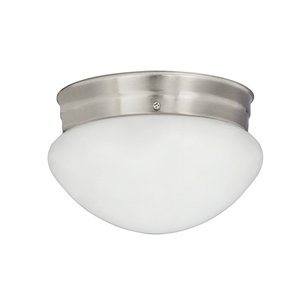 Miseno 7-1/2 In. 60W 1-Light Flush Mount Ceiling Fixture In Brushed Nickel