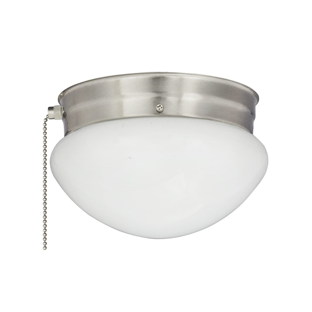 7-1/2 In. 60W Flush Mount Ceiling Fixture In Brushed Nickel