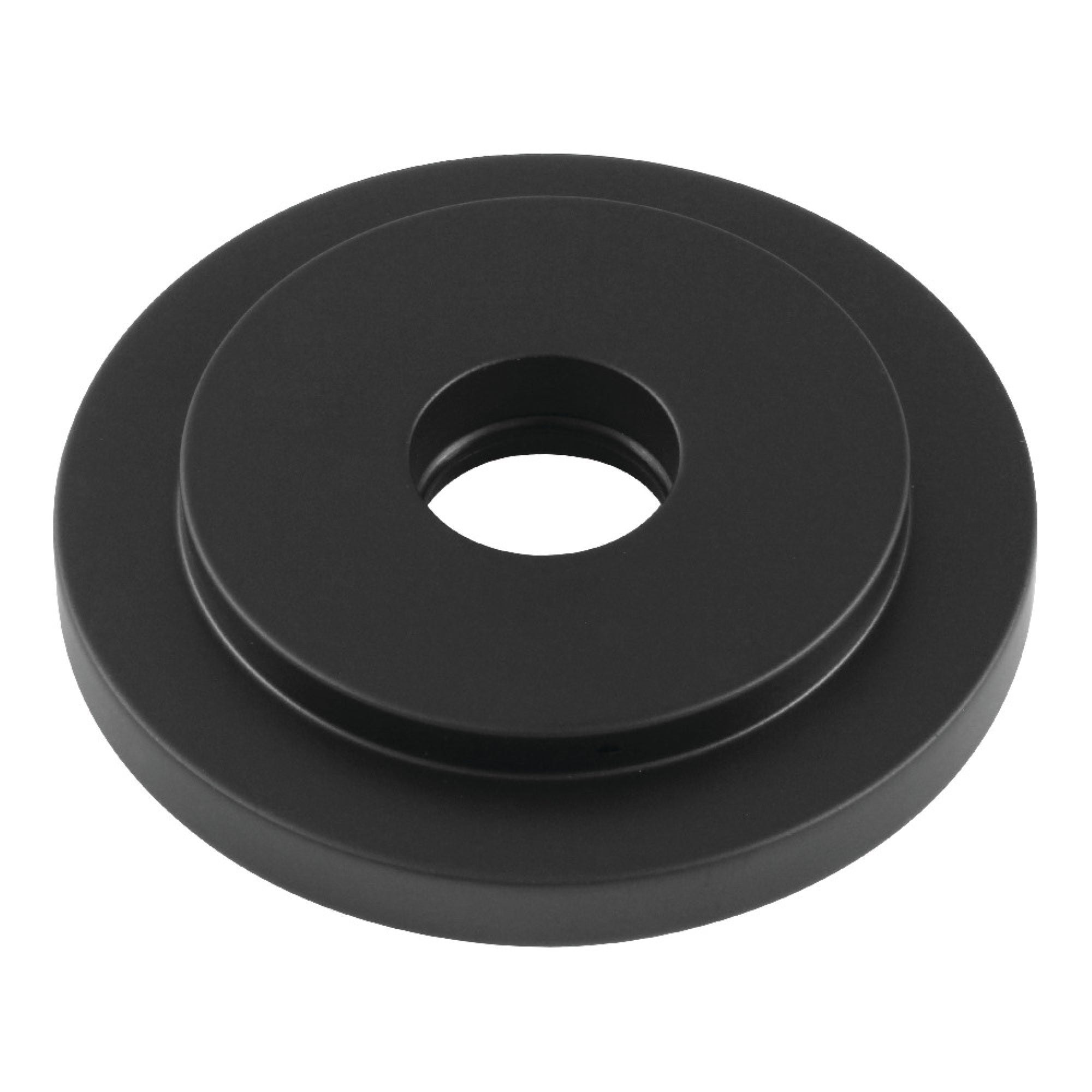Kingston Brass Fleuro0 Manhattan Heavy Duty Round Solid Cast Brass Shower Flange, Matte Black