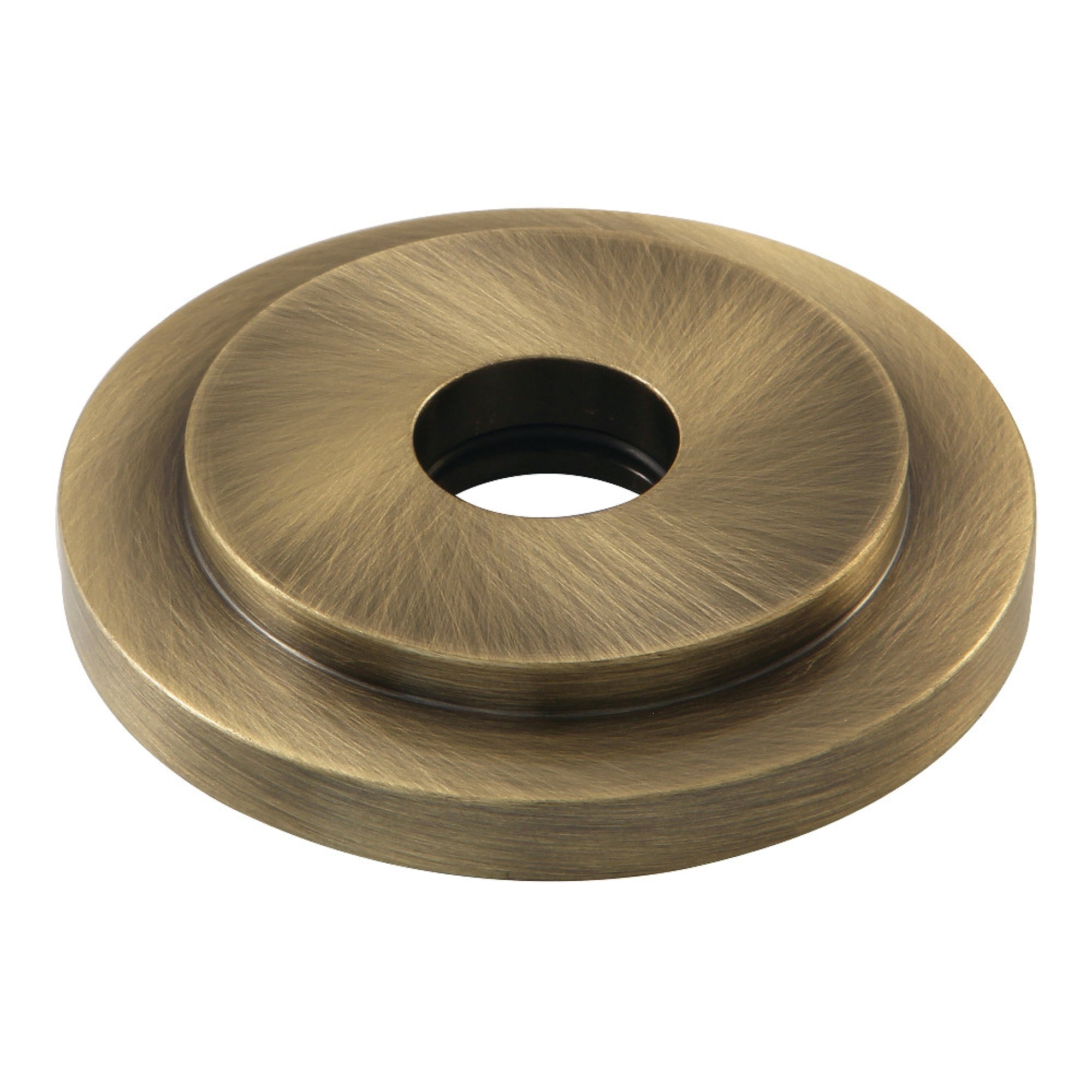 Kingston Brass Fleuro3 Manhattan Heavy Duty Round Solid Cast Brass Shower Flange, Antique Brass
