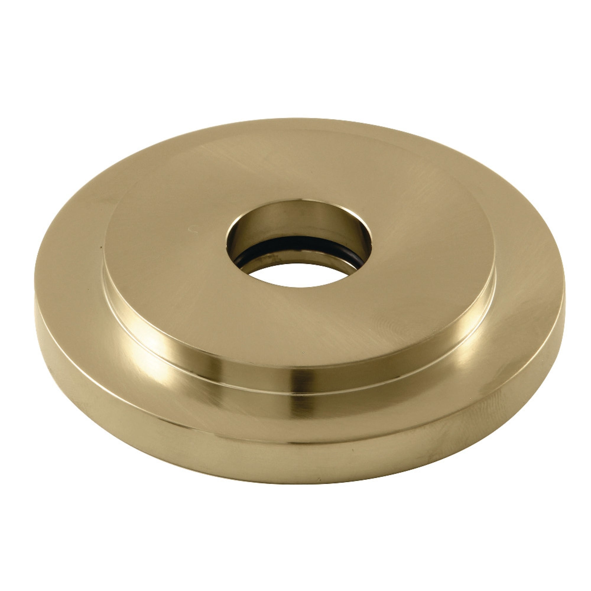 Kingston Brass Fleuro7 Manhattan Heavy Duty Round Solid Cast Brass Shower Flange, Brushed Brass