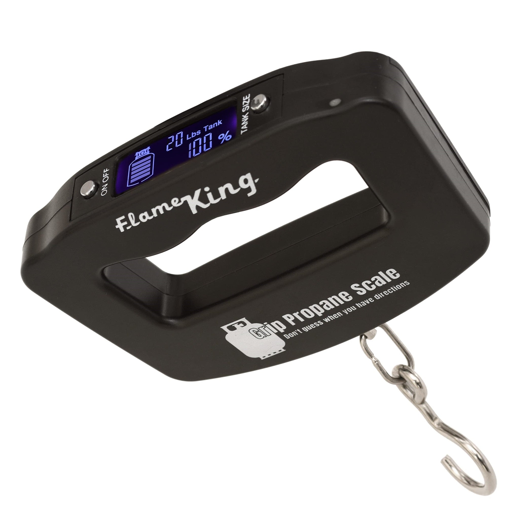 Flame King Propane Tank Digital Scale For 5Lb, 10Lb, 20Lb, 30Lb, 40 Lb Propane Tanks, (Black)