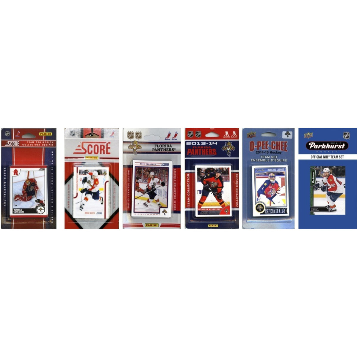 Nhl Florida Panthers 6 Different Licensed Trading Card Team Sets