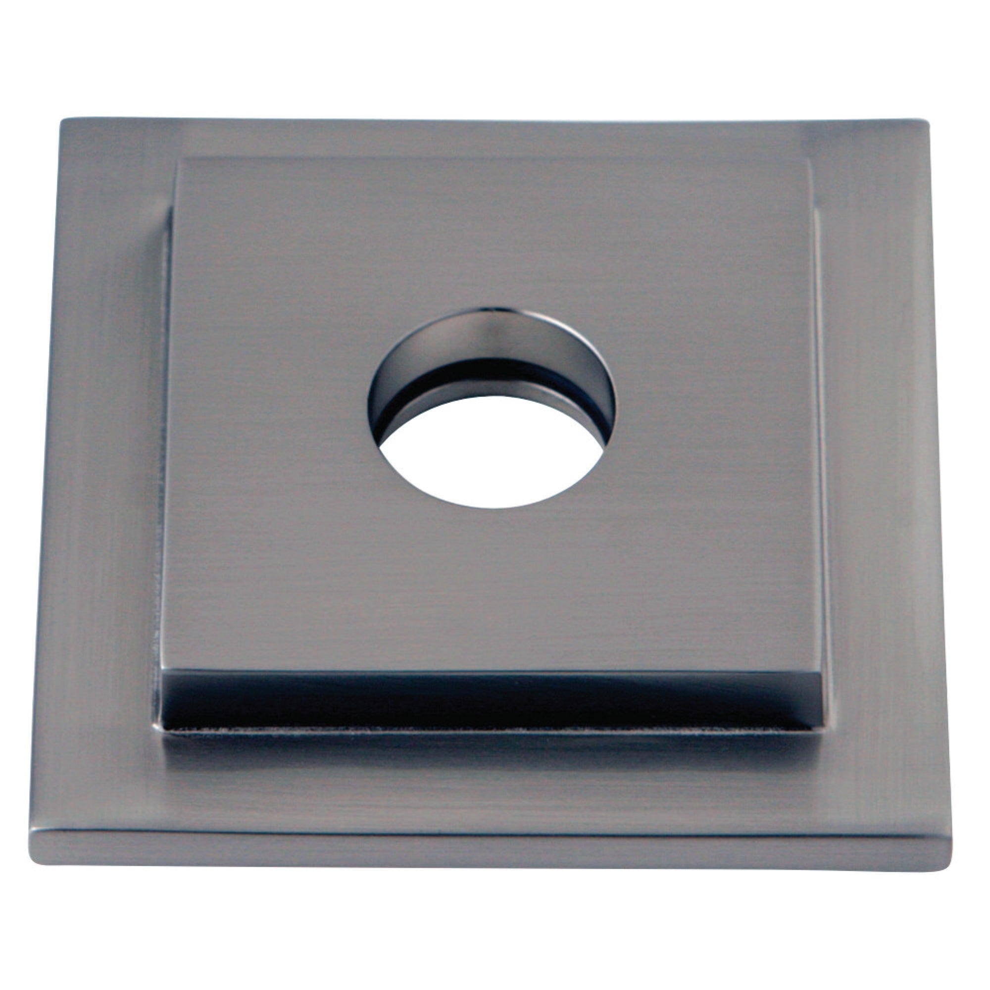 Kingston Brass Flsquare8 Claremont Heavy Duty Square Solid Cast Brass Shower Flange, Brushed Nickel