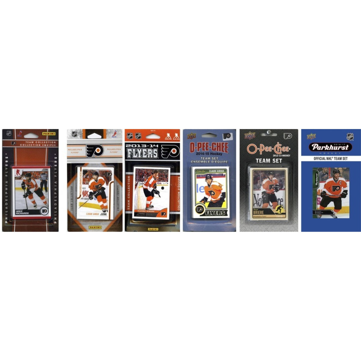 Nhl Philadelphia Flyers 6 Different Licensed Trading Card Team Sets