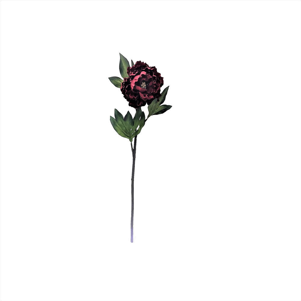 Vickerman 25” Red/Brown Peony Stem 3/Pk - FM181802