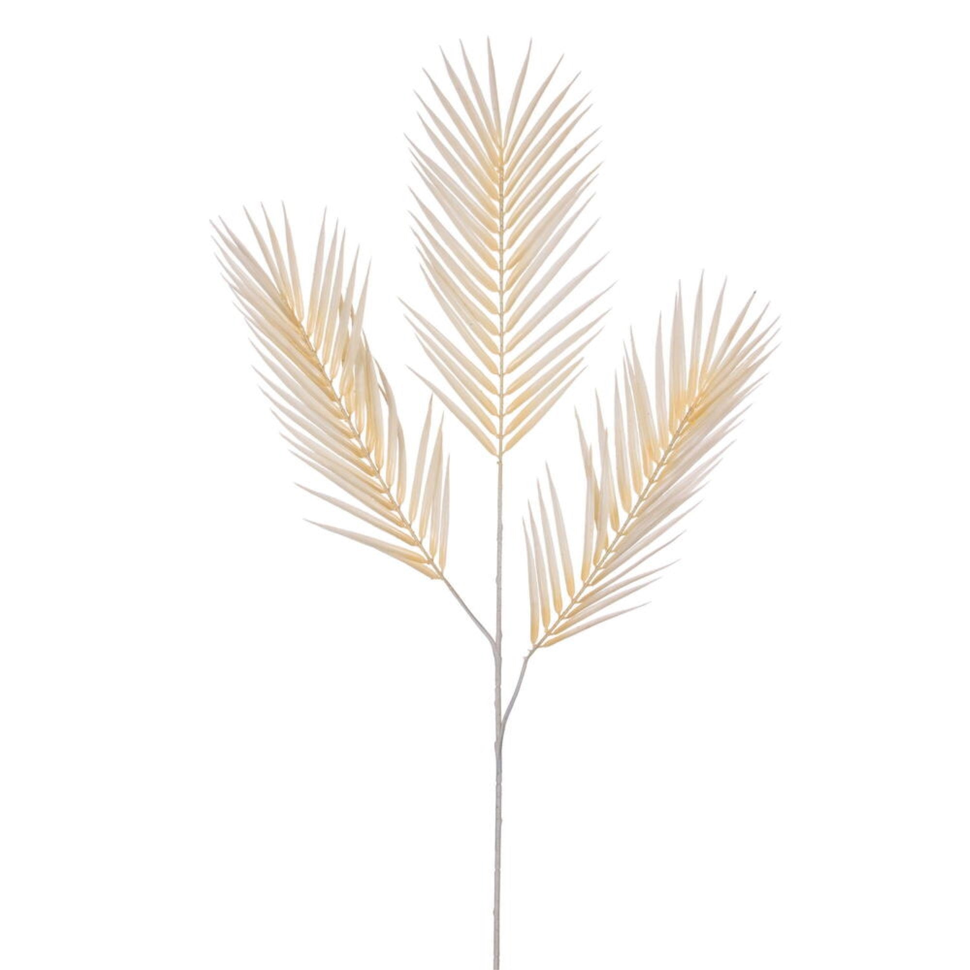 40” Cream Butterfly Palm Spray 3/Bag