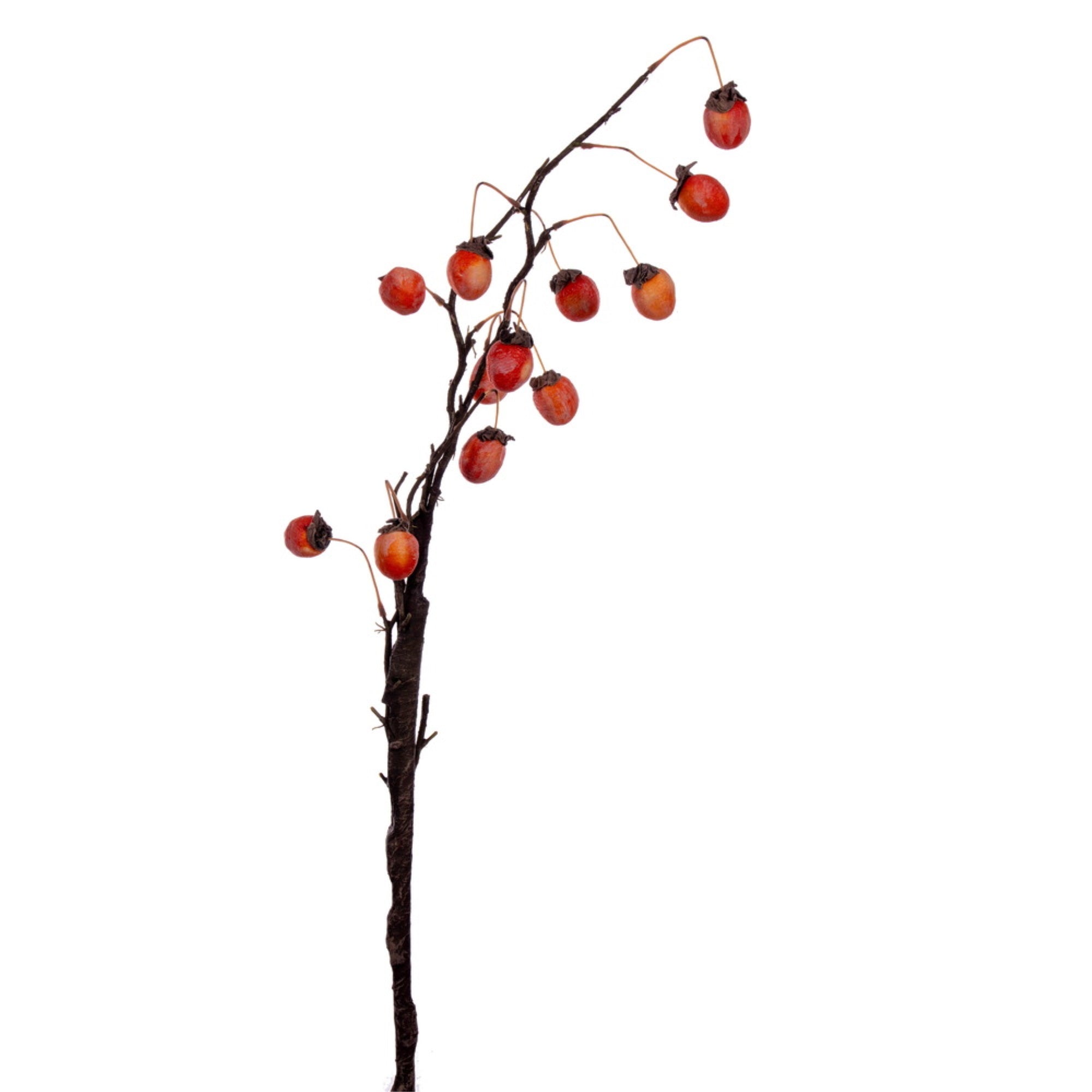 Vickerman 34.5” Orange Artificial Dried Persimmon Spray 2 per bag.