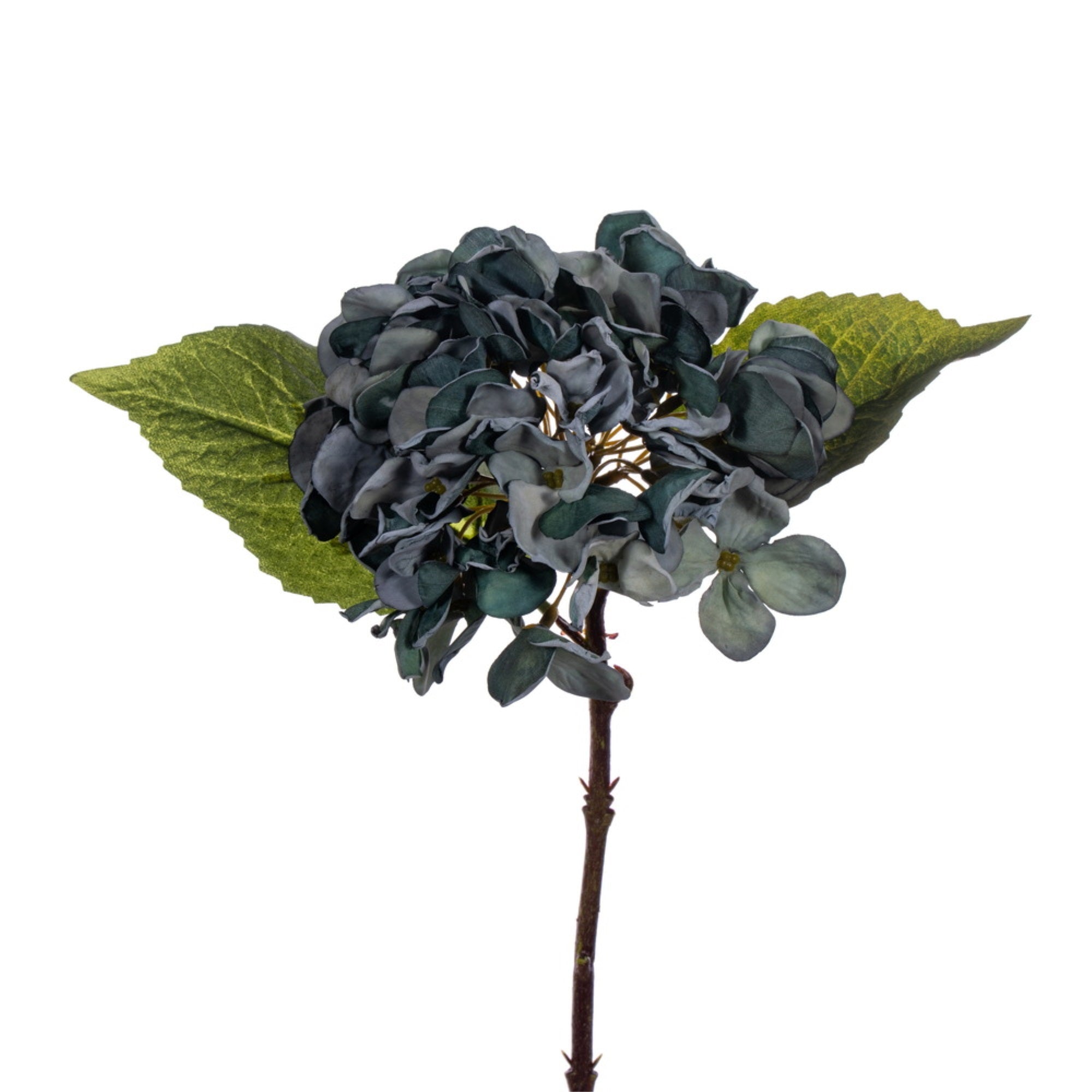 Vickerman 13” Blue Artificial Dried Hydrangea Pick 3 per bag.