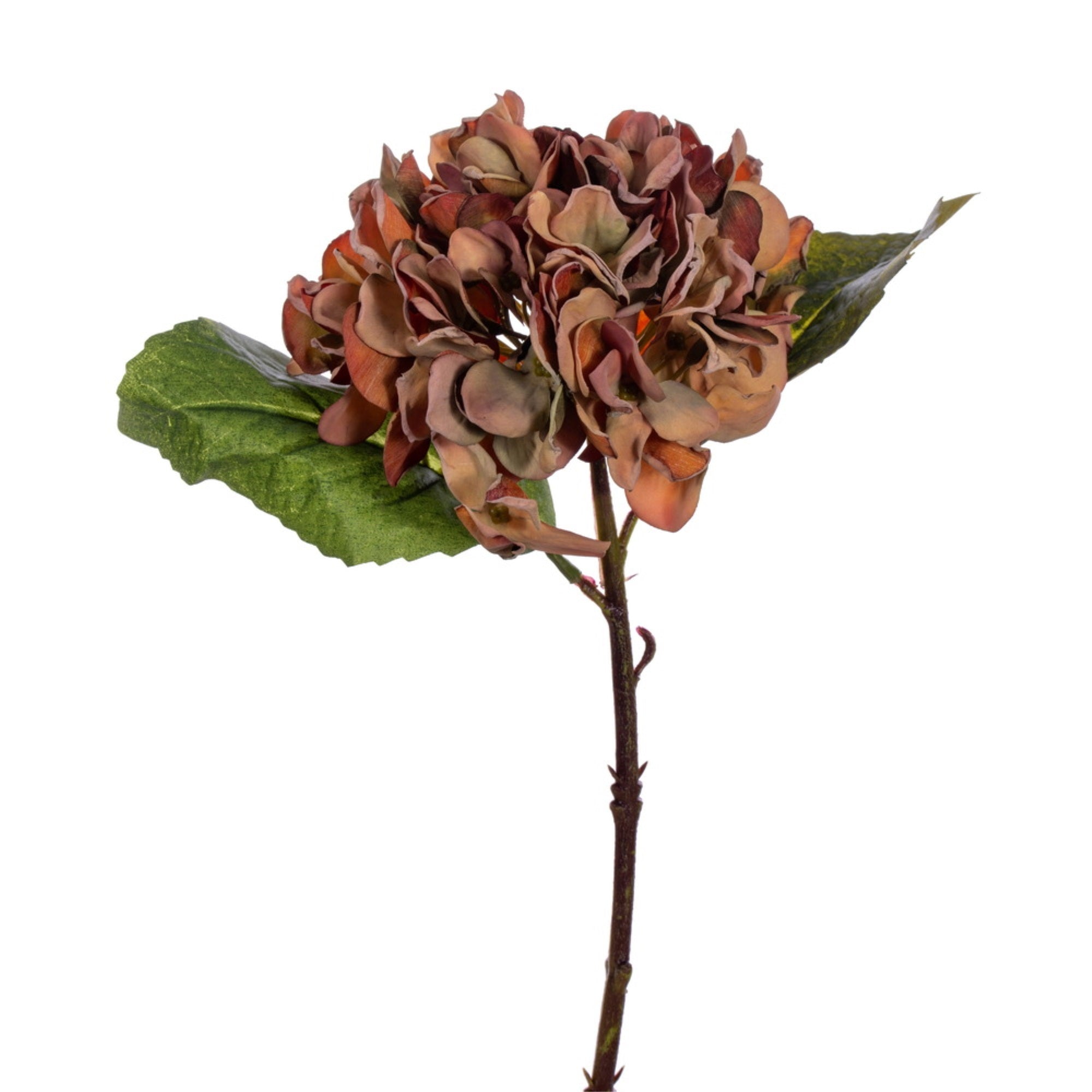 Vickerman 13” Orange Artificial Dried Hydrangea Pick 3 per bag.
