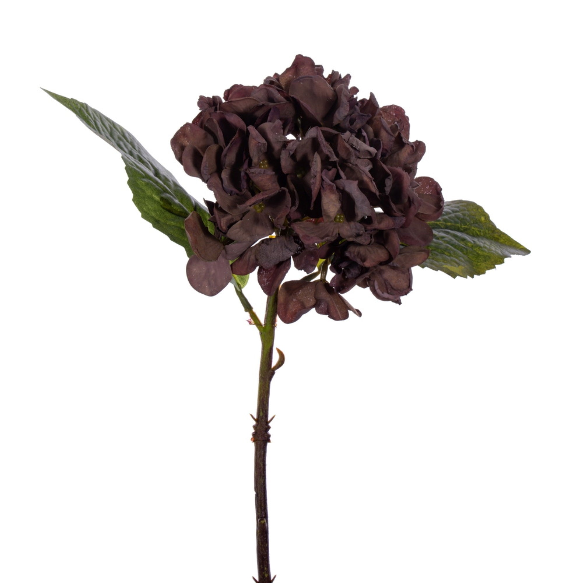 Vickerman 13” Brown Artificial Dried Hydrangea Pick 3 per bag.