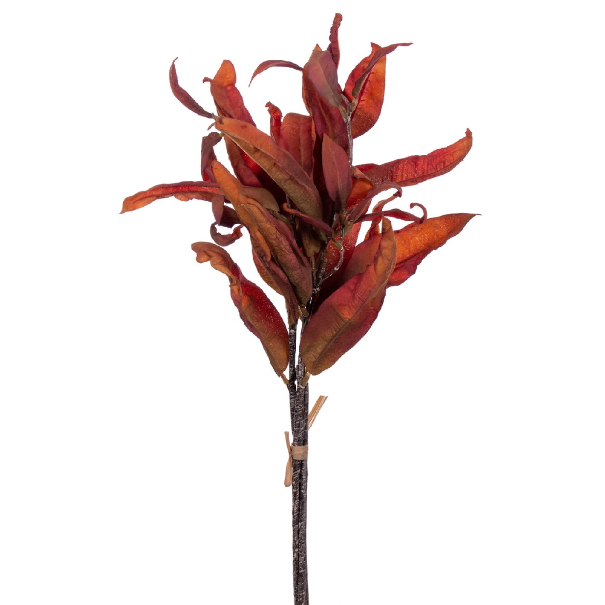 Vickerman 20” Orange Artificial Dried Leaves Bundle 2 per bundle.