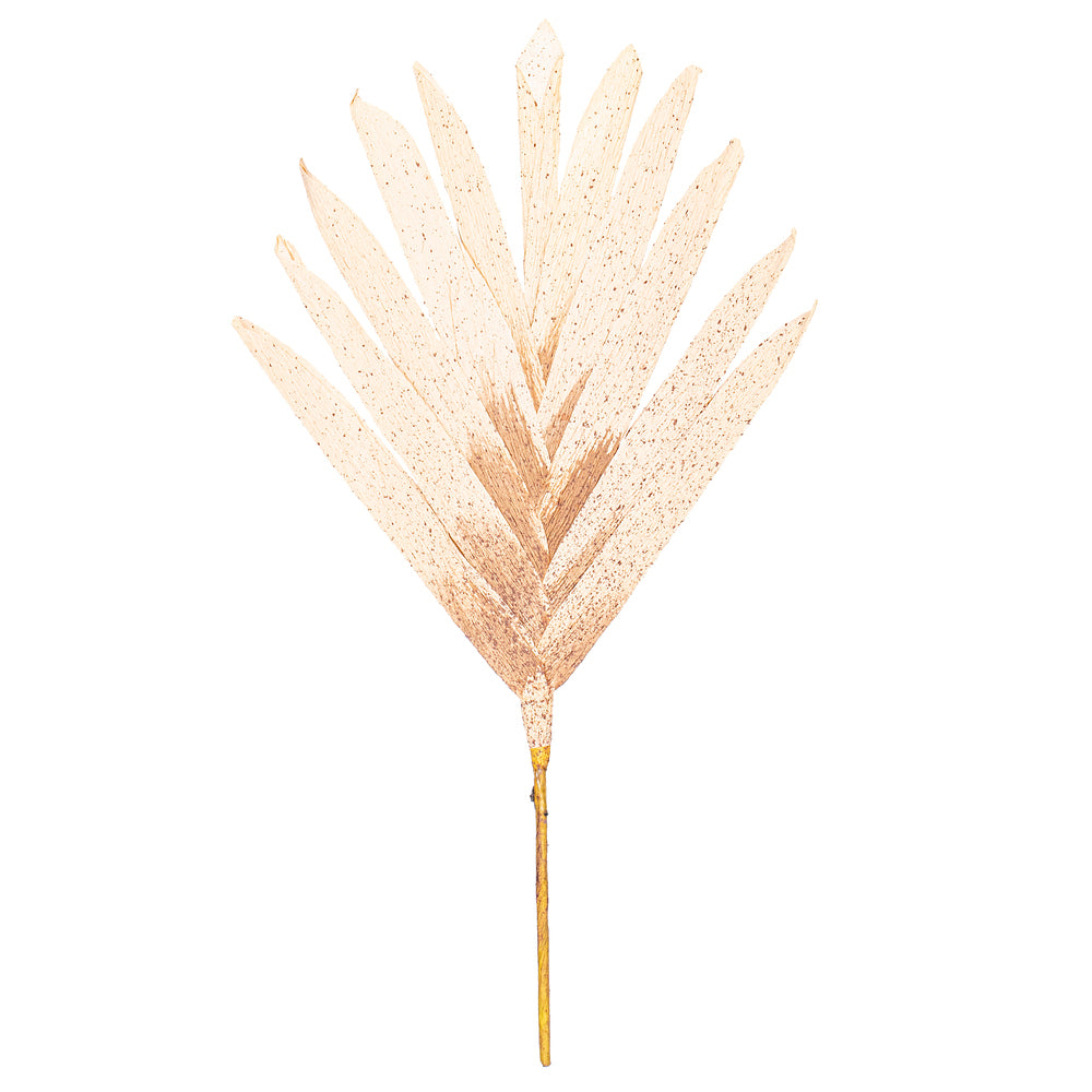 18” Art. Light Brown Designer Palm Fan