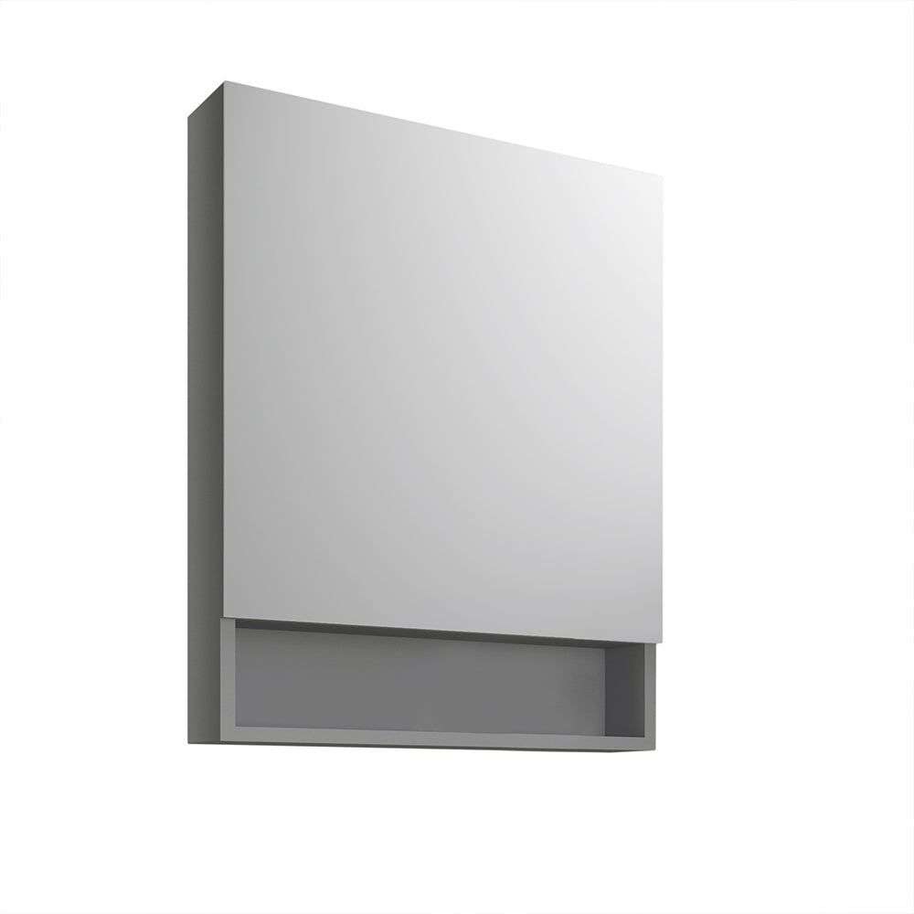 Fresca 24 Gray Bathroom Medicine Cabinet W/ Small Bottom Shelf