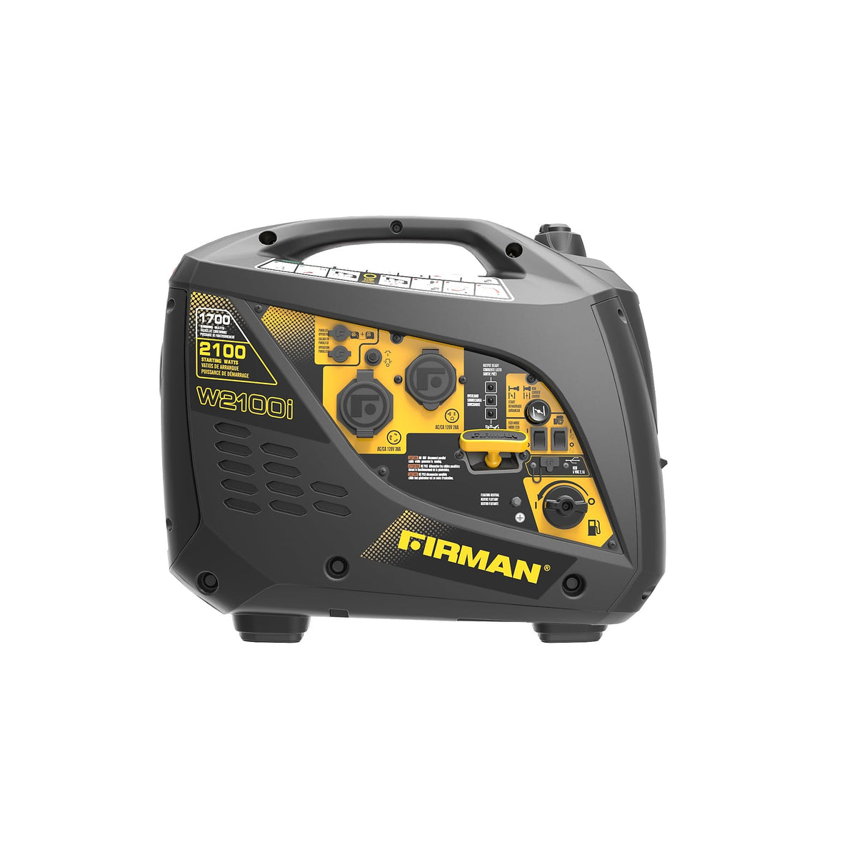 Firman W01784 Portable Generator, Gas, Recoil-Start With Parallel Kit, 2100/1700-Watt - Quantity 1