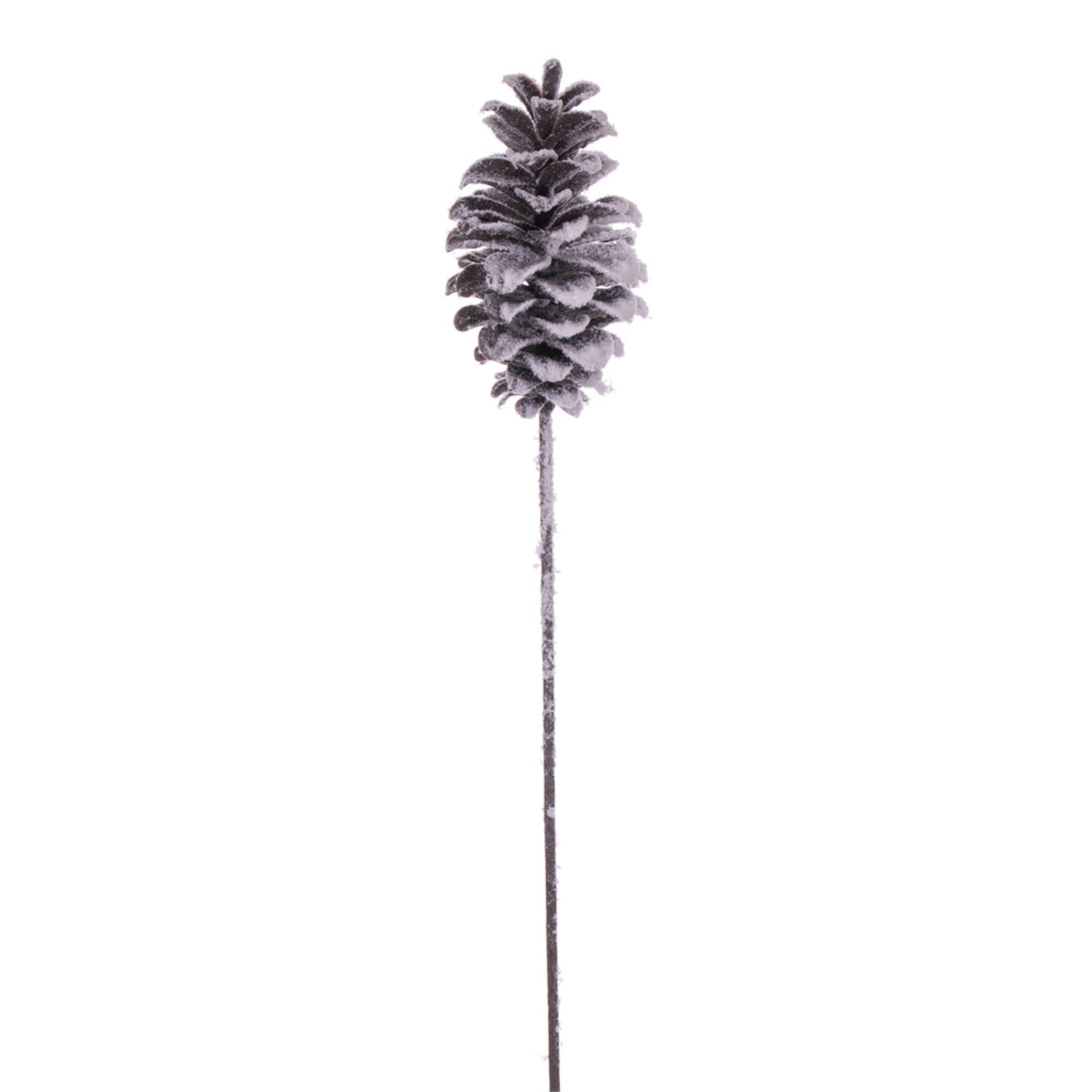 Vickerman 31” Grand Glitter Artificial Snow Pinecone Stem 2 per bag.