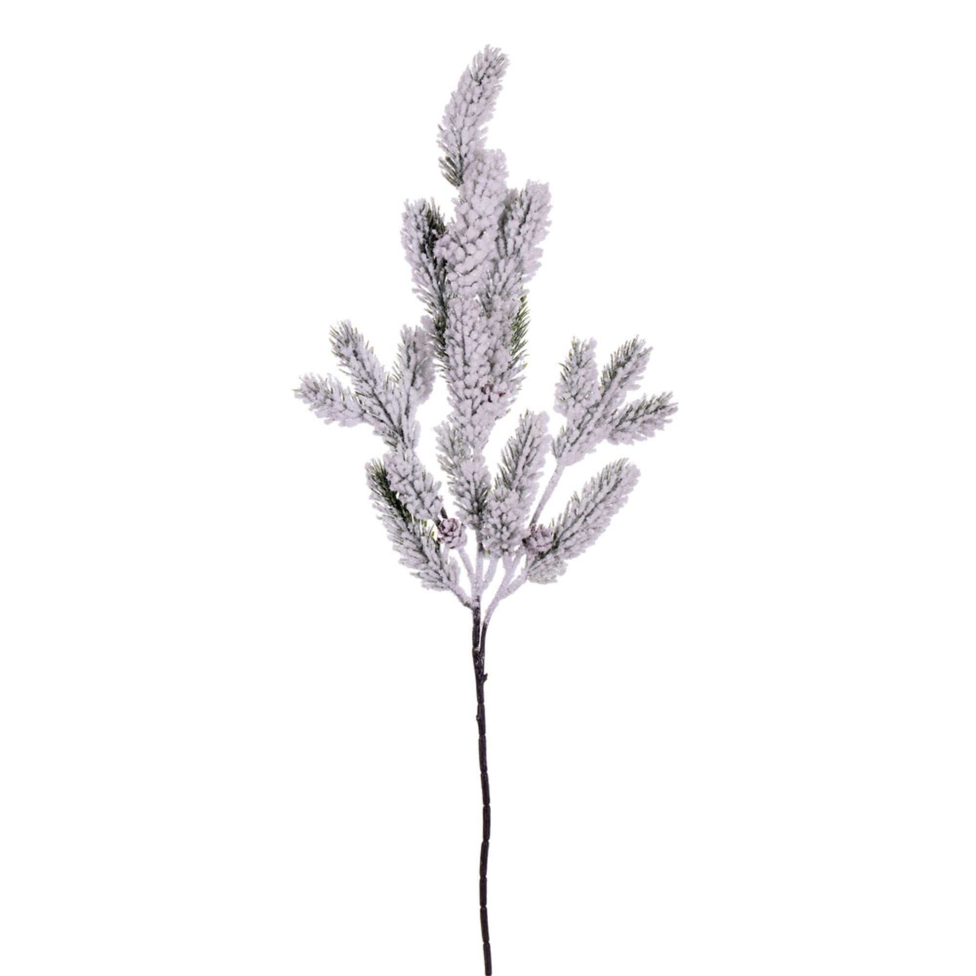 Vickerman 25.5” Snowy Glitter Aritificial Pinecone Fir Spray 3 per bag.