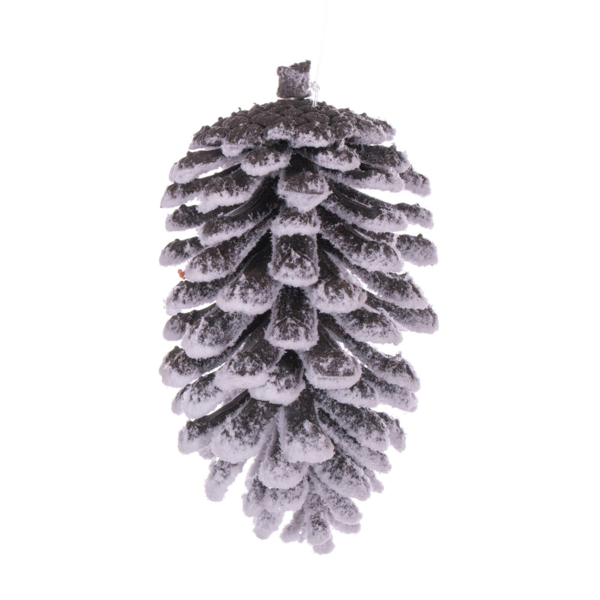 Vickerman 5” Snowy Glitter Pinecone Ornament 4 per bag.