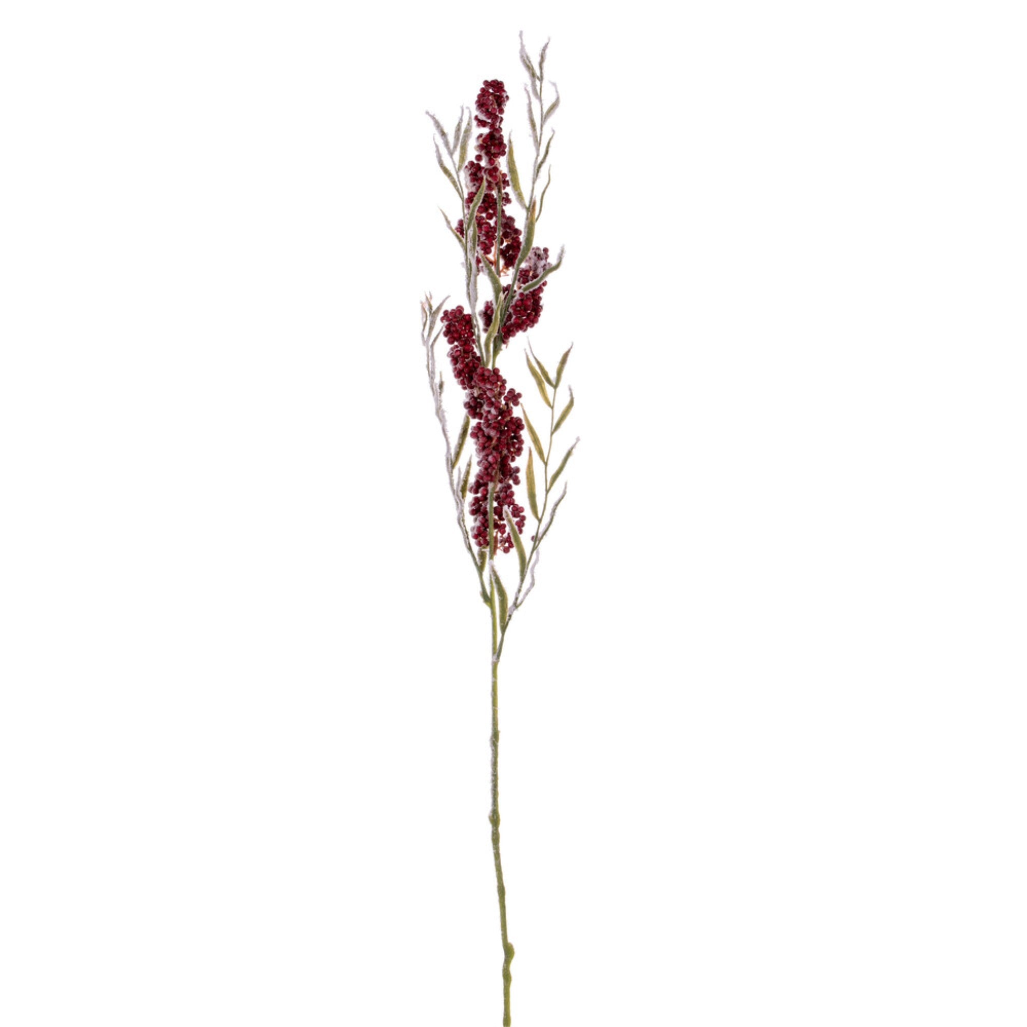 Vickerman 38” Artificial Frosted Glitter Pepper Berry Spray 4 per bag.