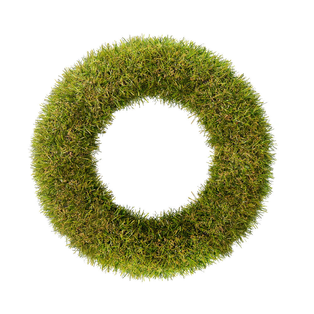 Vickerman 14” Green Grass Wreath - FO182702
