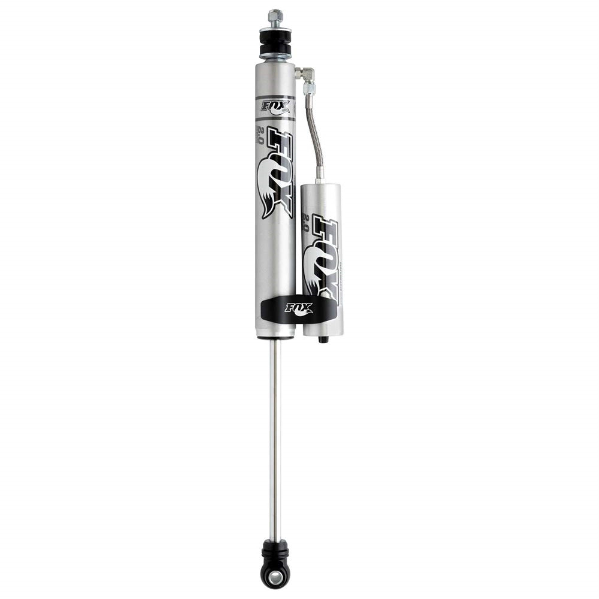 Fox Shock, 2.0 Performance Series Smooth Body Reservoir, Monotube, Aluminum, Clear Anodized, Front, 4.0 In To 6.0 In Lift, Hd