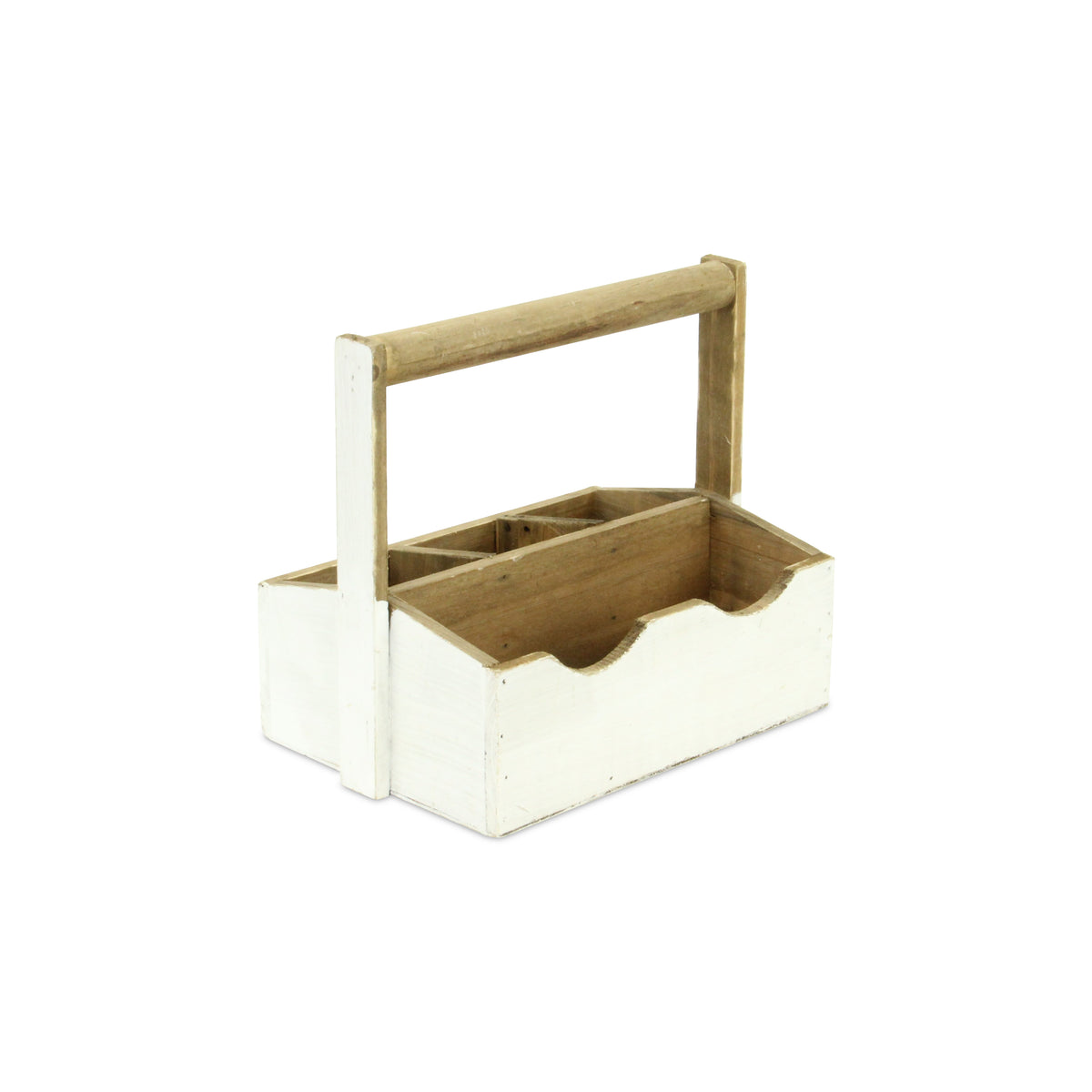 Nicola Wooden Decorative Caddy - White