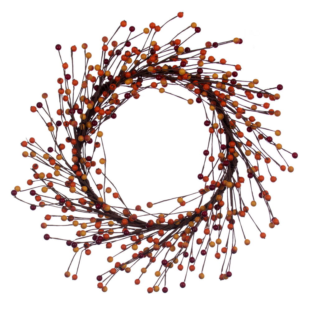 24” Orange Berry Wreath