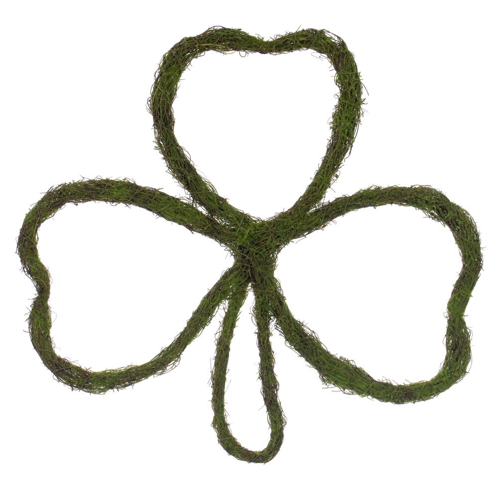 24″Hx24″W Shamrock Otl Mossy Twig Wreath